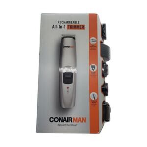 Conair MAN All-In-1 Rechargeable Trimmer Grooming Kit Self-Sharpening Blades New